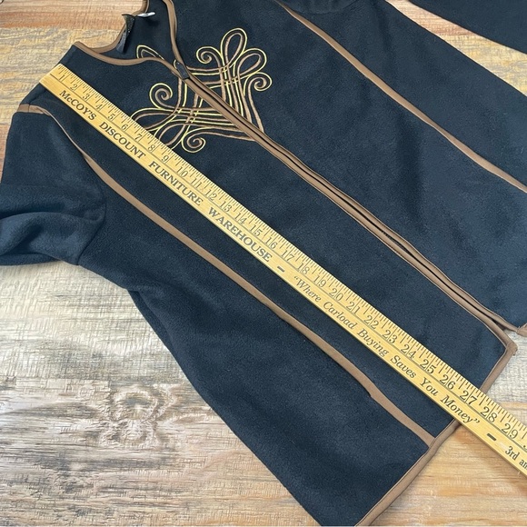 Bob Mackie Wearable Art Womens Large Embroidered Full Zip Fleece Jacket vintage - Picture 7 of 11